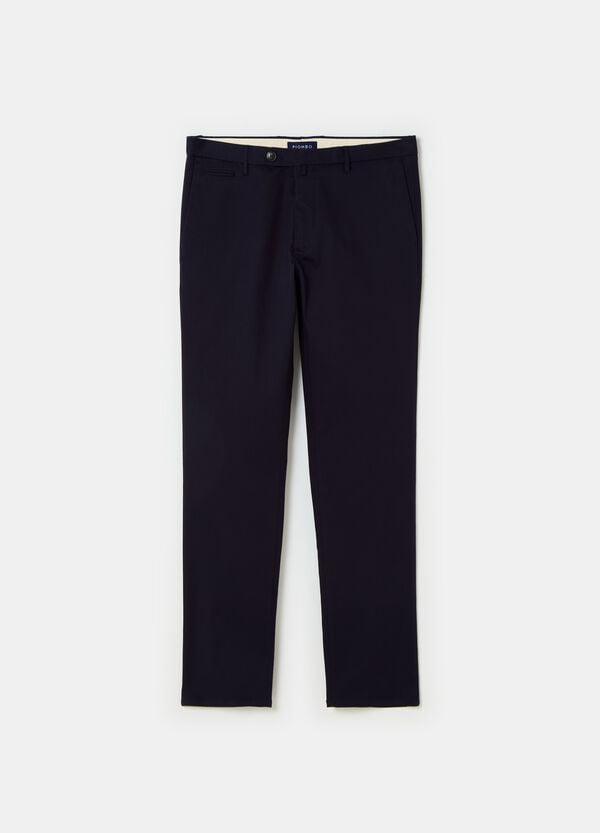 Ovs Pantaloni Chino In Cotone Elasticizzato PIOMBO