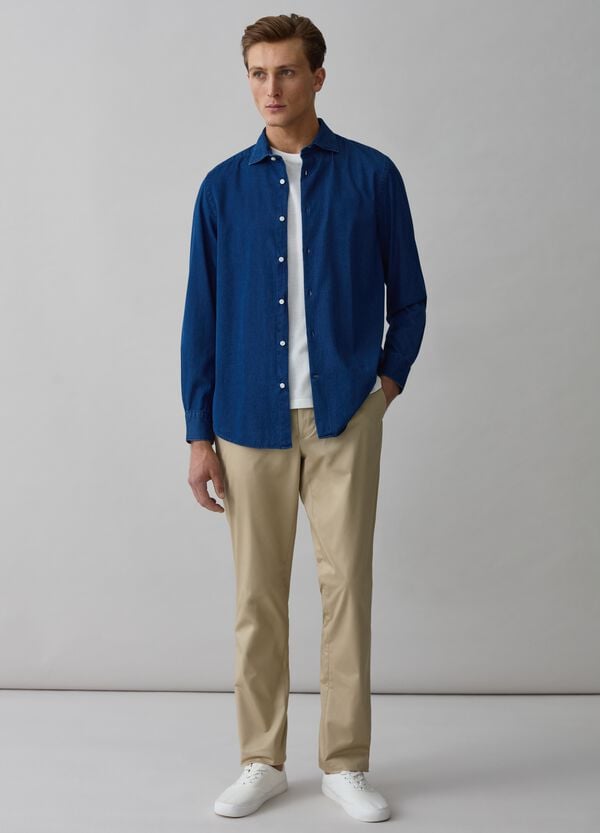 Ovs Pantaloni chino in cotone elasticizzato