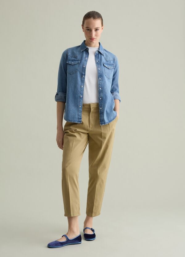 Ovs Pantaloni Chino In Cotone Stretch