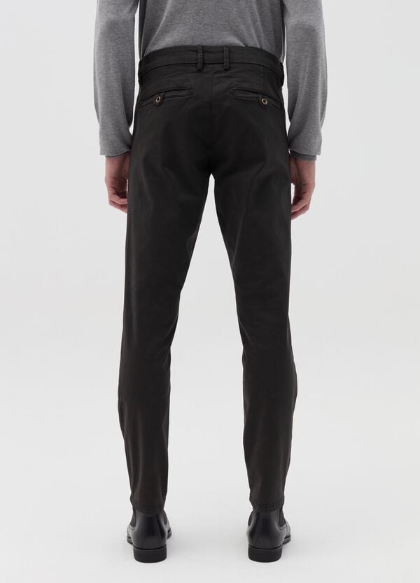 Ovs Pantaloni Chino In Cotone Stretch Tinta Unita