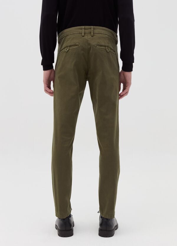 Ovs Pantaloni Chino In Cotone Stretch Tinta Unita