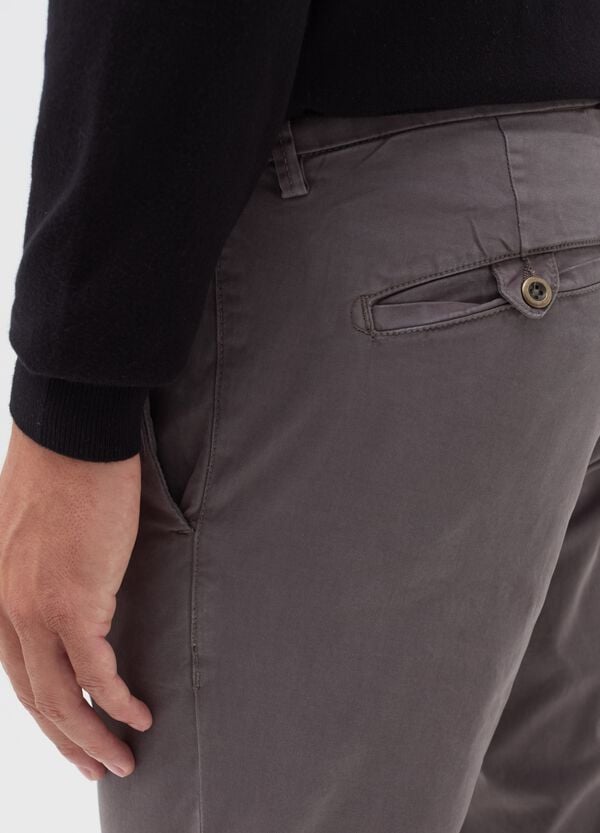 Ovs Pantaloni Chino In Cotone Stretch Tinta Unita