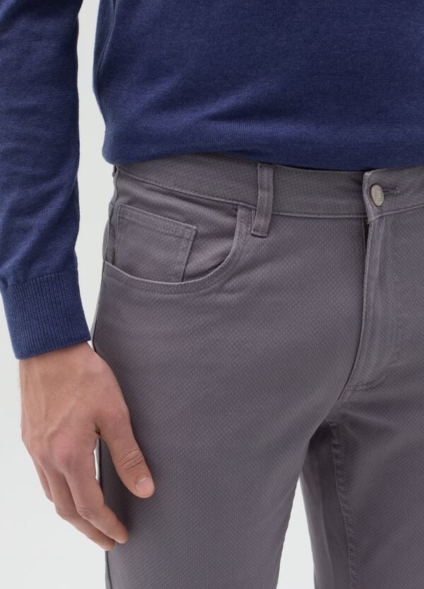 Ovs Pantaloni Chino Regular Fit Micro Fantasia
