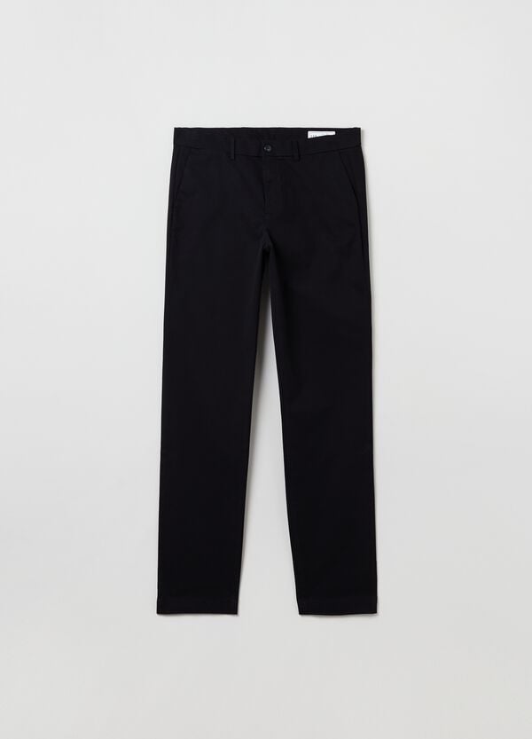Ovs Pantaloni Chino Skinny Fit In Cotone Stretch