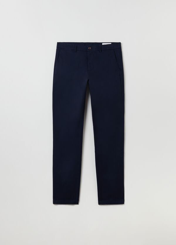 Ovs Pantaloni Chino Skinny Fit In Cotone Stretch