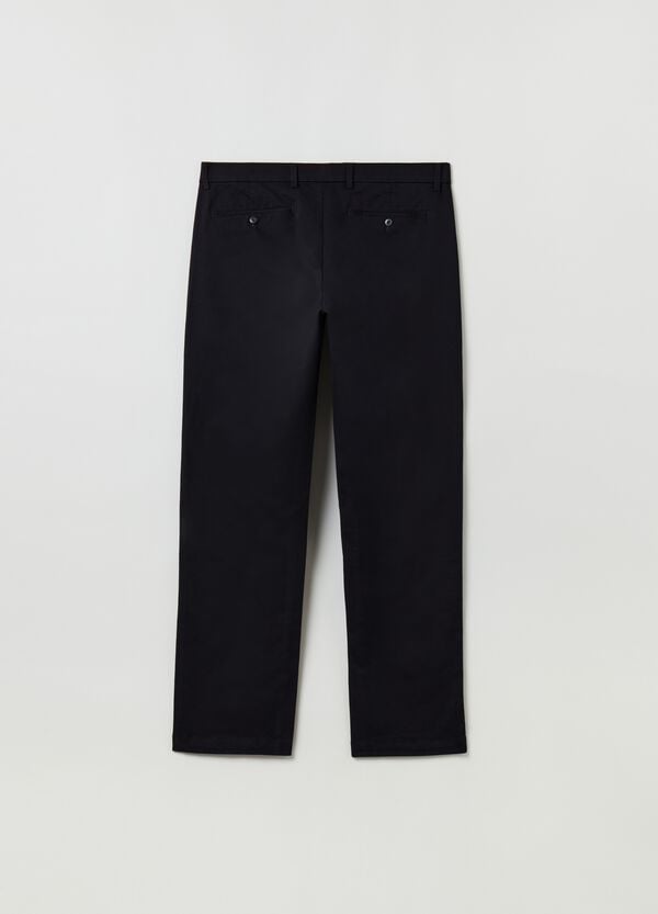 Ovs Pantaloni Chino Straight Fit In Cotone Stretch