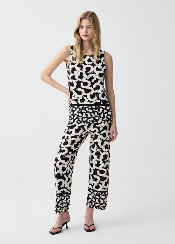 Ovs Pantaloni con stampa etnica