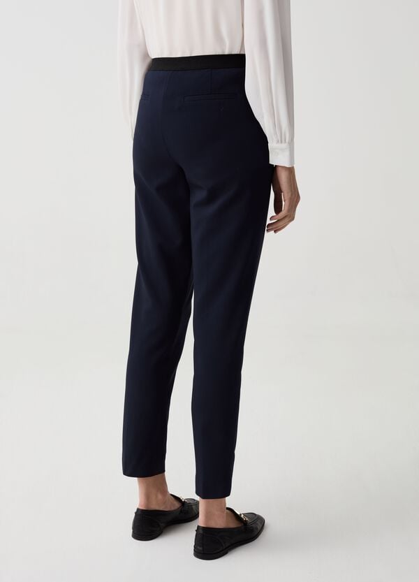 Ovs Pantaloni Cropped A Sigaretta Stretch