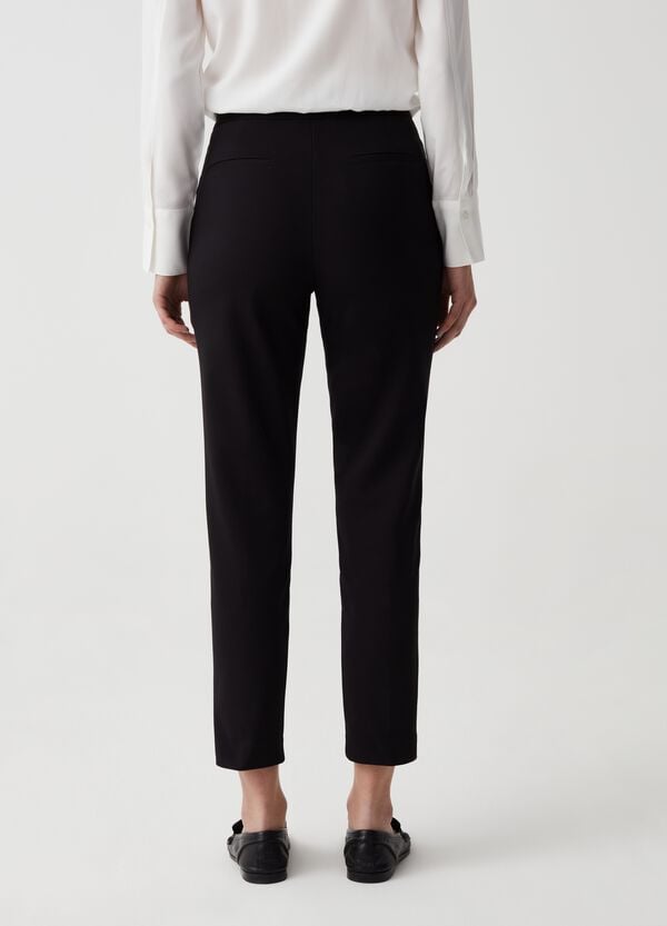 Ovs Pantaloni Cropped A Sigaretta Stretch