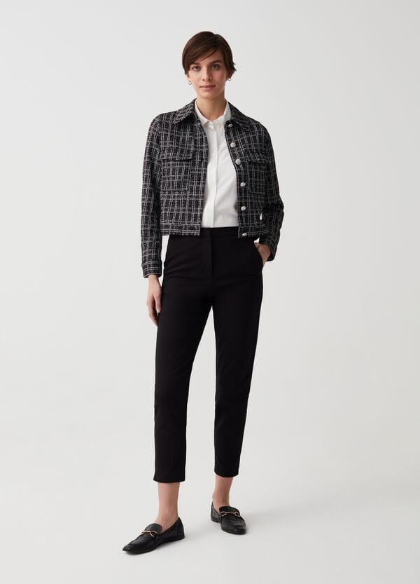 Ovs Pantaloni cropped a sigaretta stretch