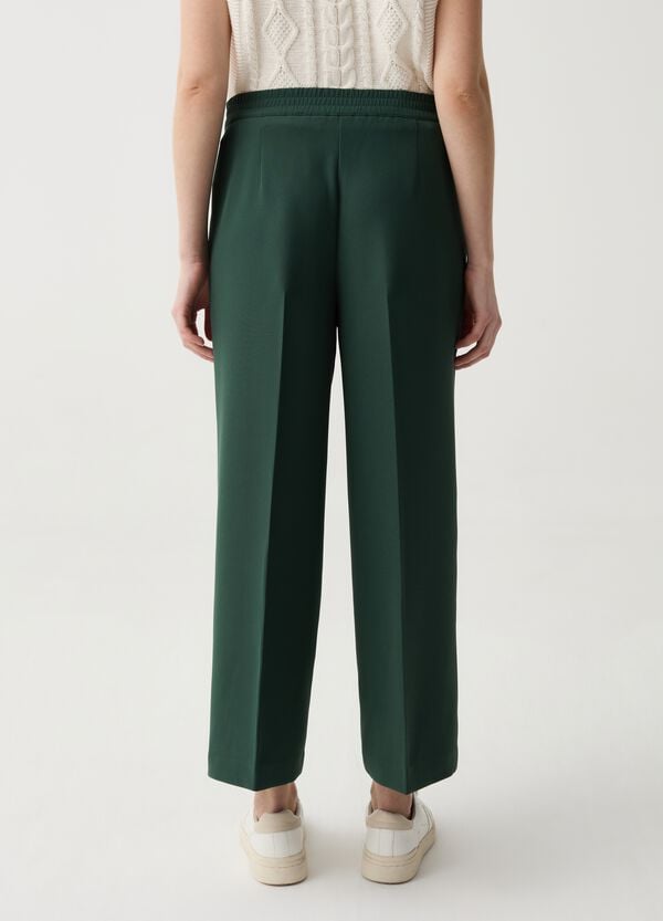 Ovs Pantaloni Cropped Wide Leg Con Pinces