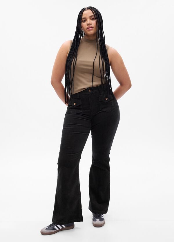 Ovs Pantaloni Flare Fit In Corduroy