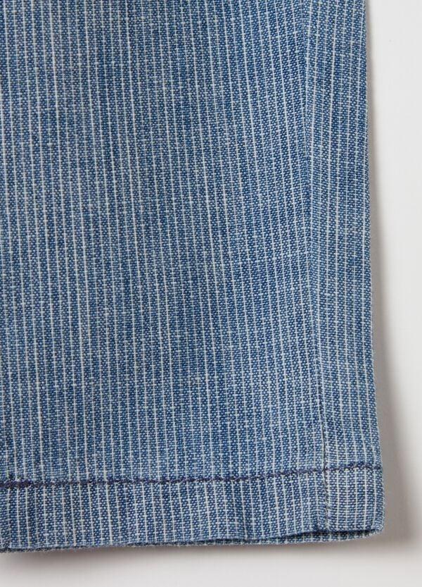 Ovs Pantaloni In Cotone A Righe Sottili