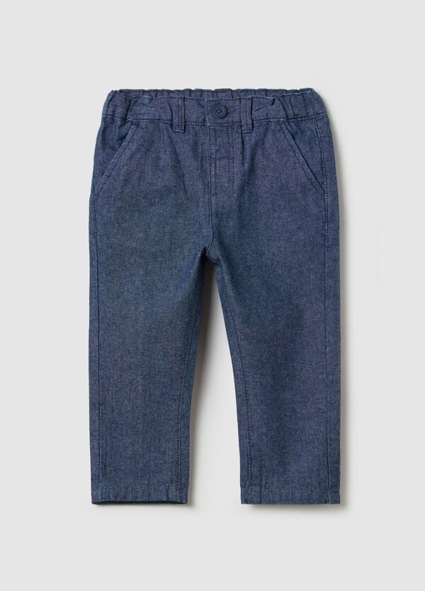 Ovs Pantaloni in cotone con tasche