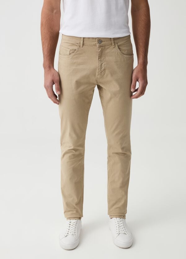 Ovs Pantaloni In Cotone Stretch Cinque Tasche