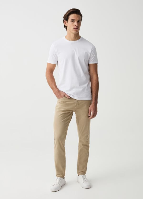 Ovs Pantaloni in cotone stretch cinque tasche