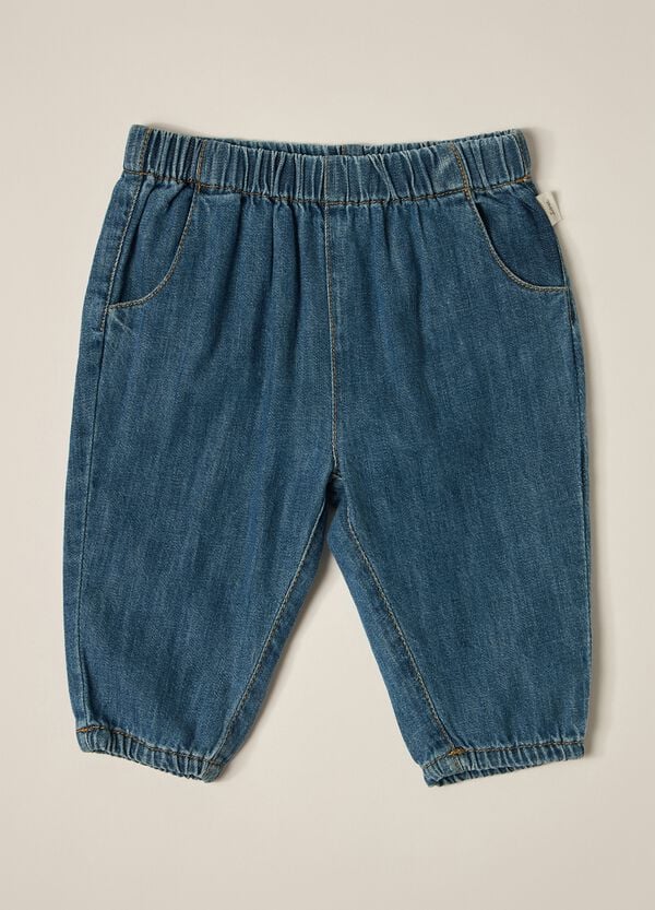 Ovs Pantaloni in denim di puro cotone IANA neonato