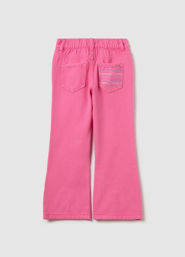 Ovs Pantaloni In Drill Con Orlo Ondulato