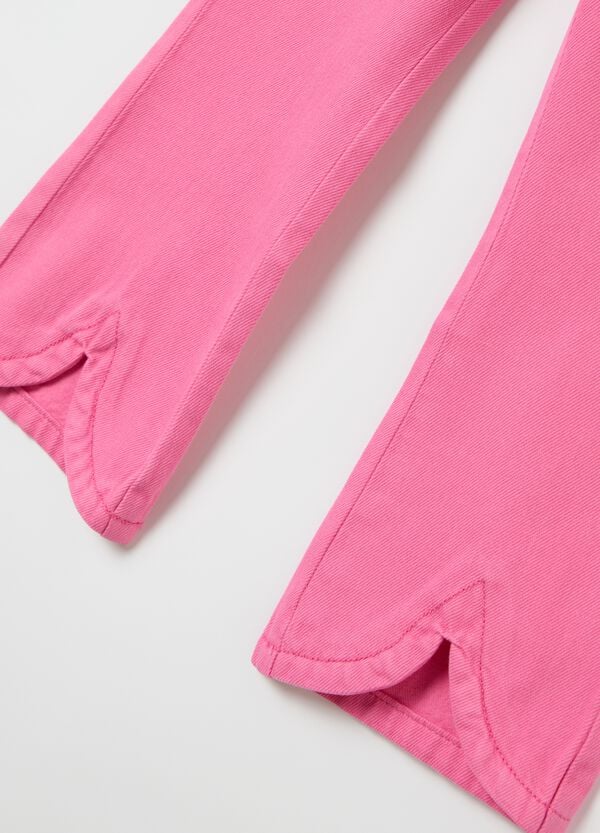 Ovs Pantaloni In Drill Con Orlo Ondulato