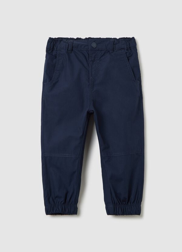 Ovs Pantaloni in popeline con profili elasticati