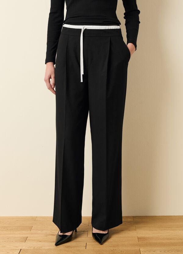 Ovs Pantaloni Jogger A Gamba Larga Con Coulisse