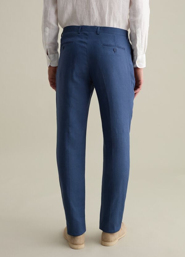 Ovs Pantaloni Regular Fit In Lino Contemporary