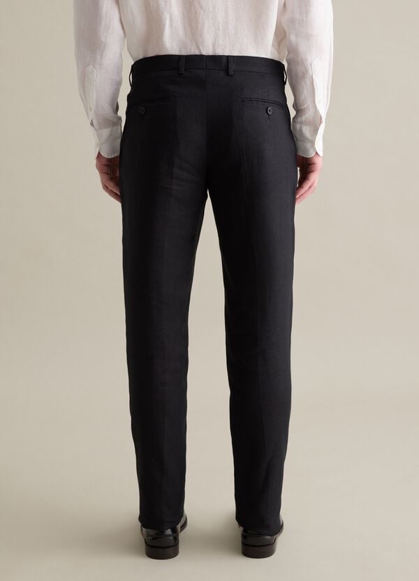 Ovs Pantaloni Regular Fit In Lino Contemporary