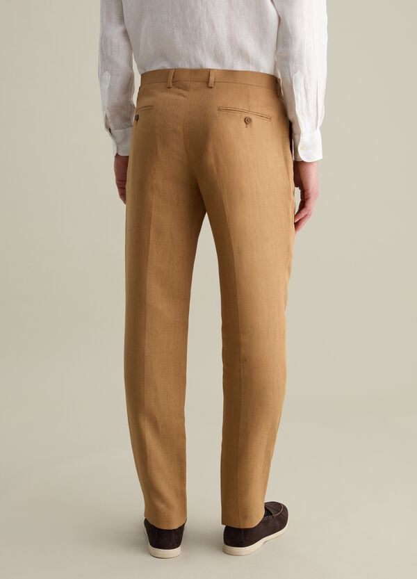 Ovs Pantaloni Regular Fit In Lino Contemporary