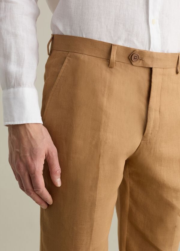 Ovs Pantaloni Regular Fit In Lino Contemporary