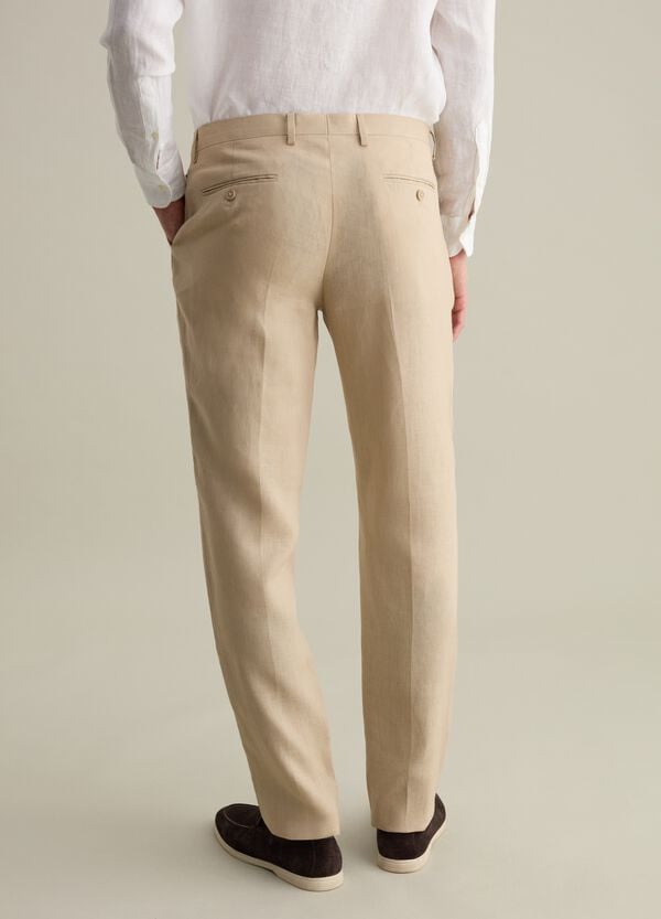 Ovs Pantaloni Regular Fit In Lino Contemporary