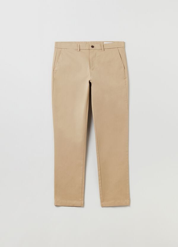 Ovs Pantaloni Slim Fit In Cotone Stretch