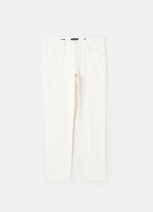 Ovs Pantaloni Slim Fit In Lino E Cotone PIOMBO