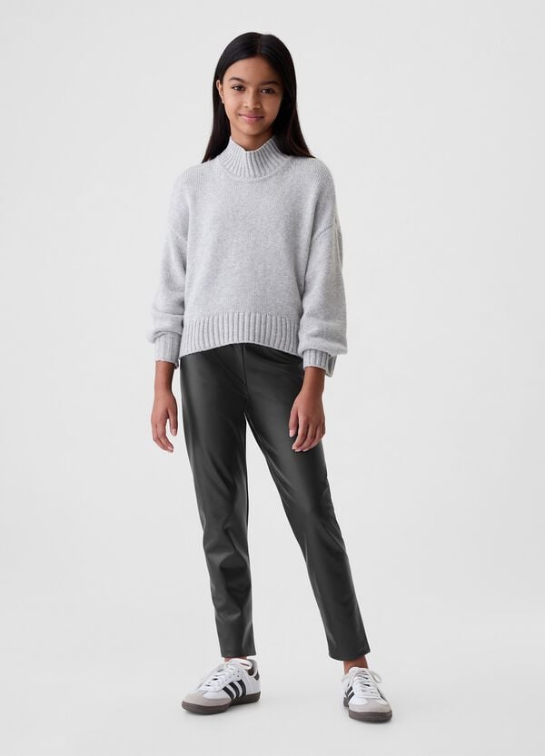 Ovs Pantaloni slim fit in tessuto lucido