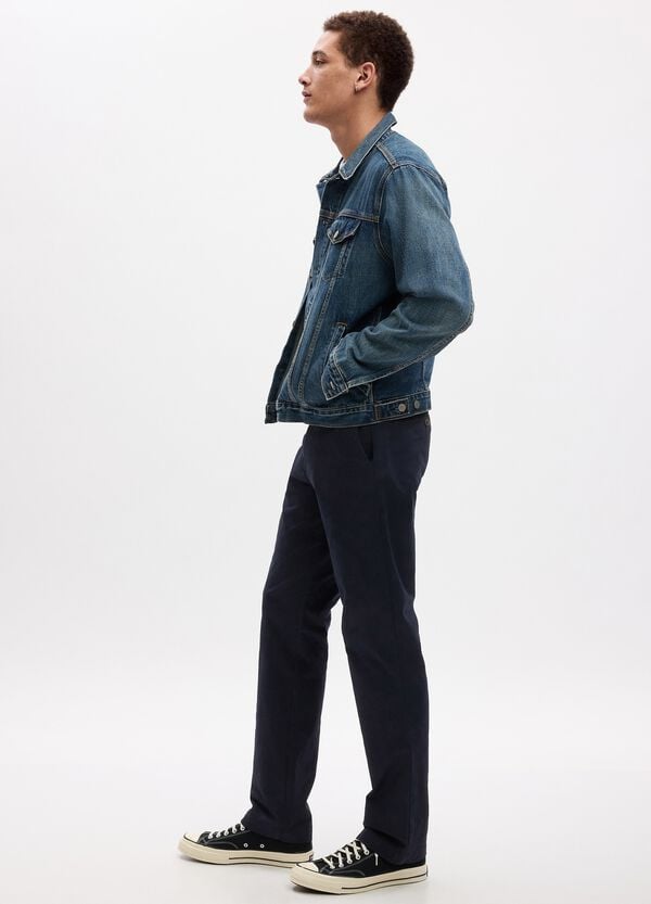 Ovs Pantaloni Straight Fit In Cotone Stretch