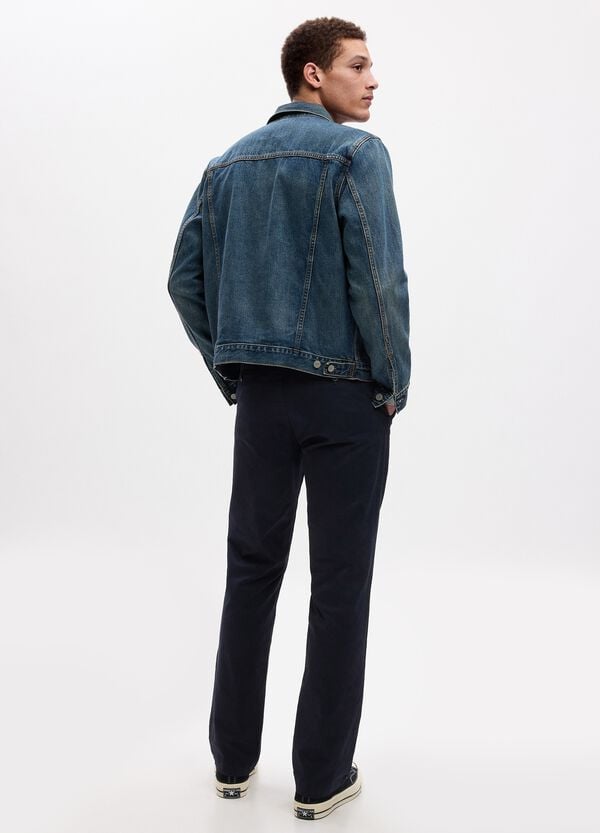 Ovs Pantaloni Straight Fit In Cotone Stretch
