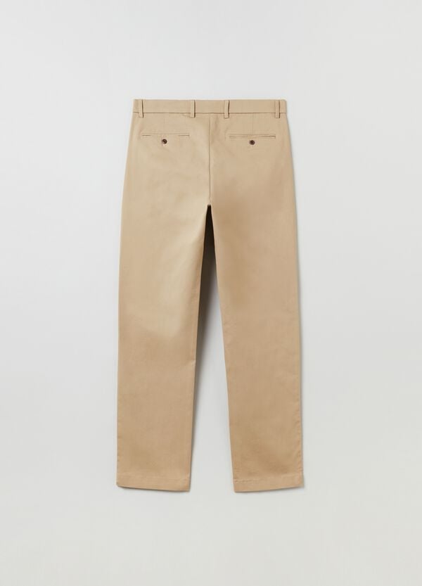 Ovs Pantaloni Straight Fit In Cotone Stretch