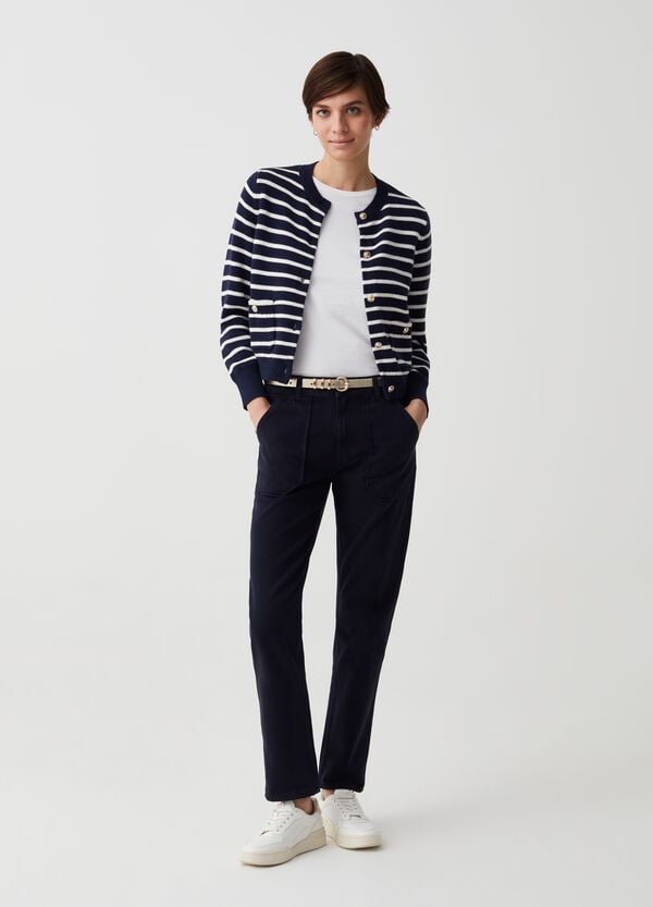 Ovs Pantaloni straight fit in cotone