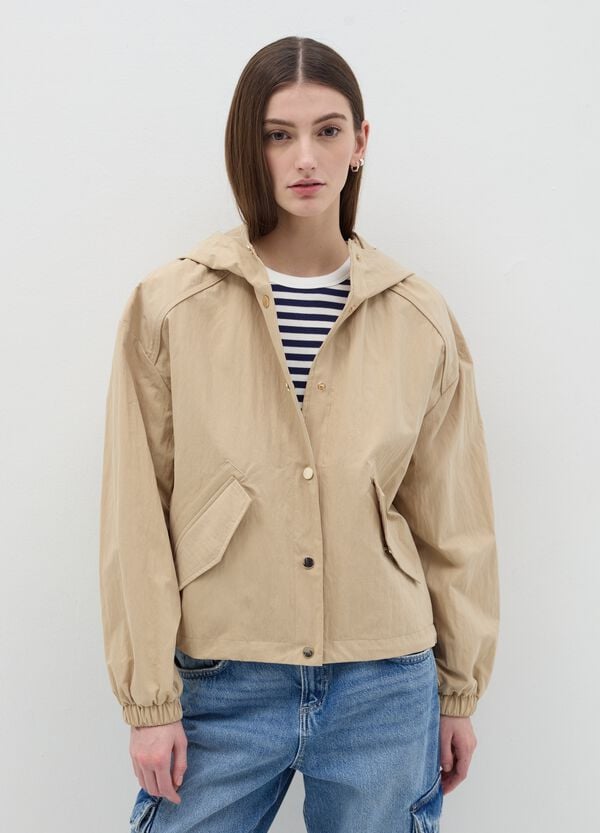 Ovs Parka Corto Con Cappuccio E Coulisse