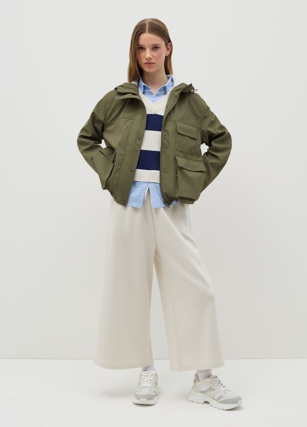 Ovs Parka Corto Con Cappuccio E Coulisse