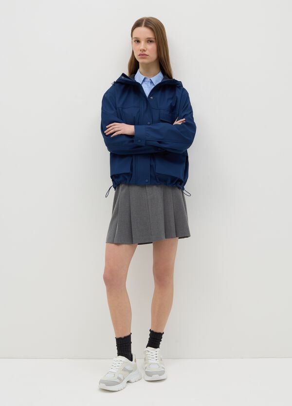 Ovs Parka Corto Con Cappuccio E Coulisse