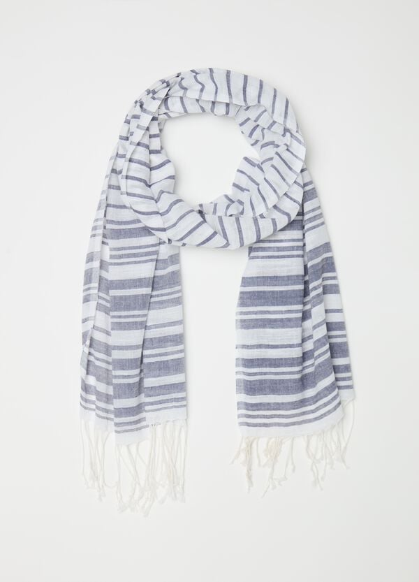 Ovs Pashmina a righe con frange sottili