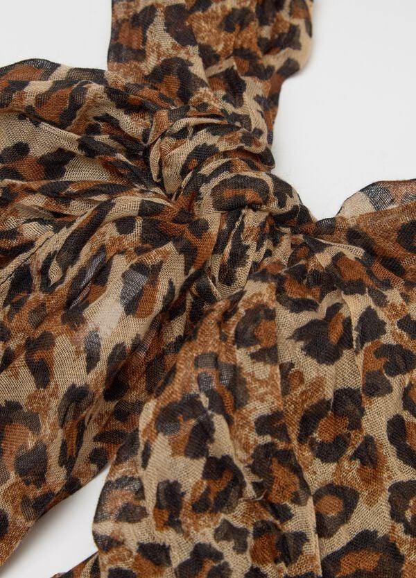 Ovs Pashmina Effetto Crinkle Animalier