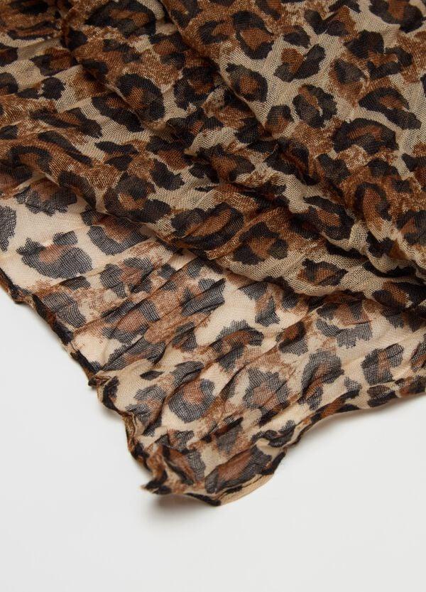 Ovs Pashmina Effetto Crinkle Animalier