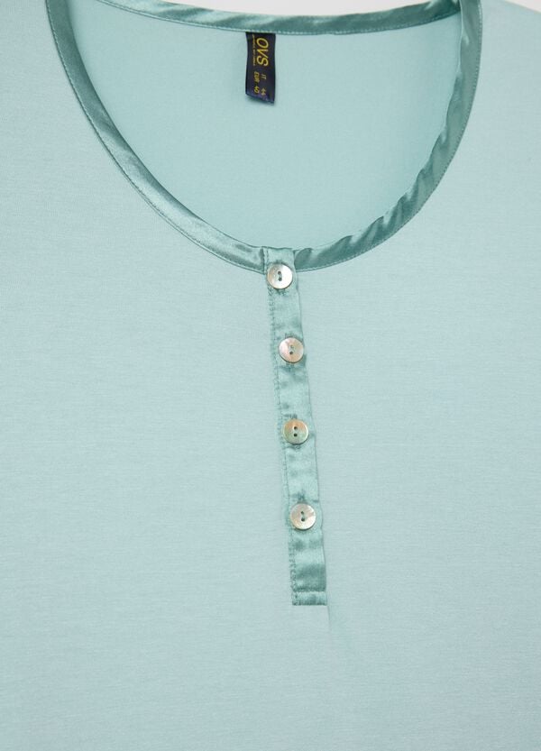 Ovs Pigiama Azzurro Con Stampa Floreale