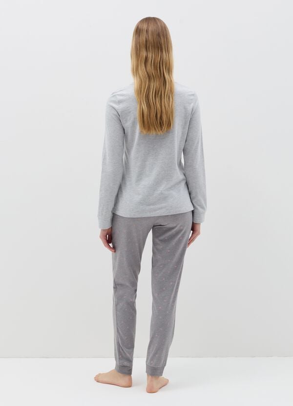 Ovs Pigiama Con Coulisse E Stampa Cuori