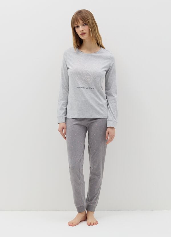 Ovs Pigiama con coulisse e stampa cuori