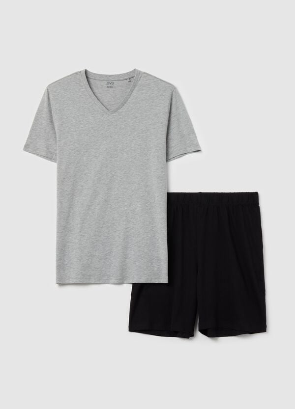 Ovs Pigiama corto in cotone con scollo a V