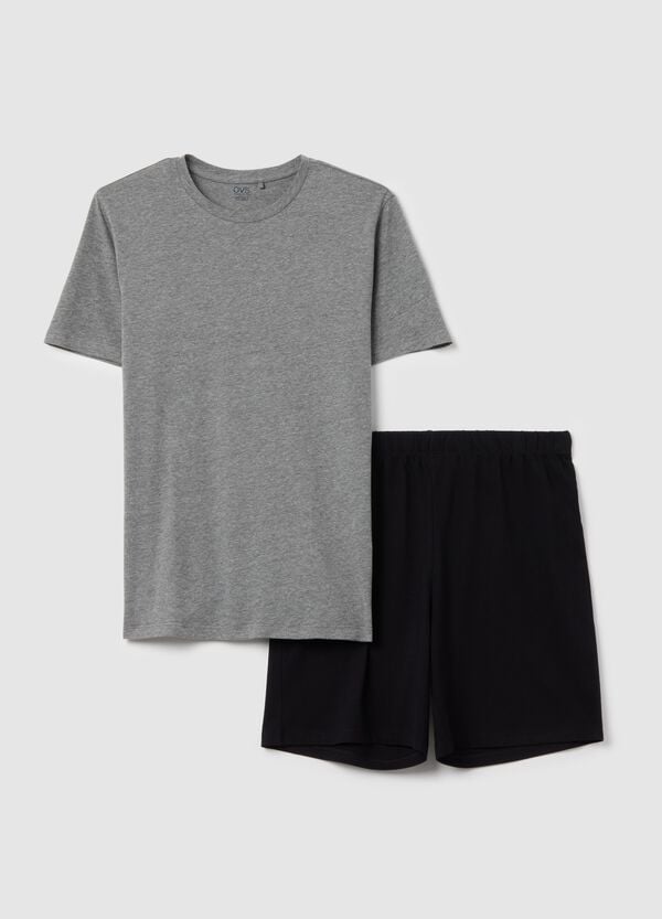 Ovs Pigiama corto in cotone con scollo rotondo