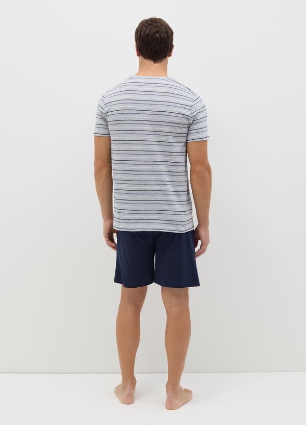 Ovs Pigiama Corto In Cotone Fantasia Righe
