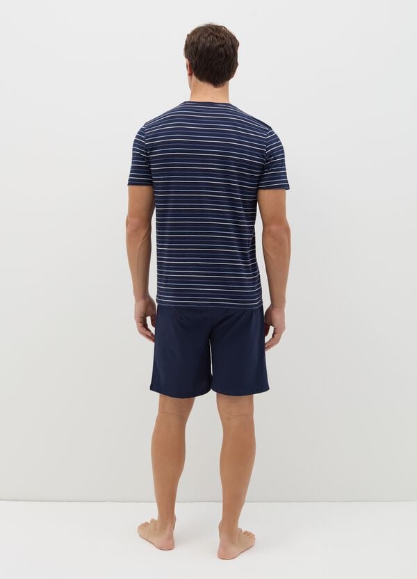 Ovs Pigiama Corto In Cotone Fantasia Righe